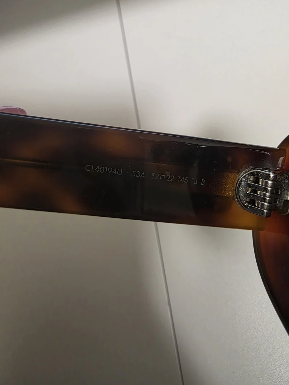 Celine Tortoiseshell Oval Sunglasses with Gold Logo
